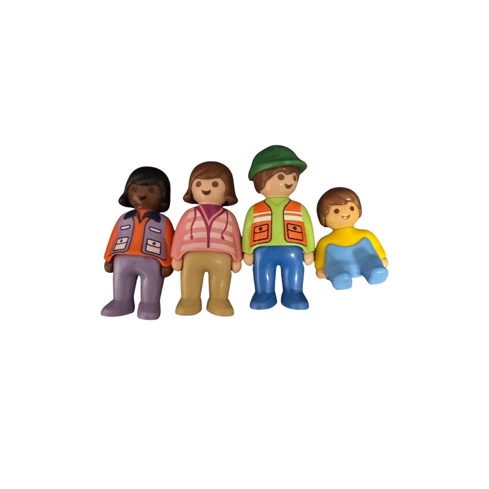 Playmobil 1.2.3 Family Figures Lot Mother Father Girl Baby Toys 4pc